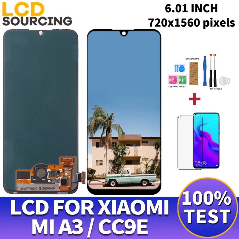 ЖК дисплей AMOLED 6 01 дюйма для Xiaomi Mi A3 с сенсорным экраном и дигитайзером в сборе xiaomi