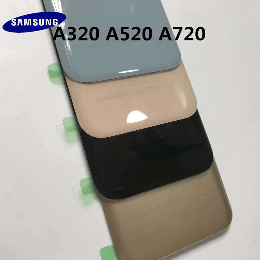 samsung Galaxy A3 A320 A5 A520 A7 A720 задняя панель Батарея стекло задняя дверь крышка предварительно клейкие наклейки+ Инструменты