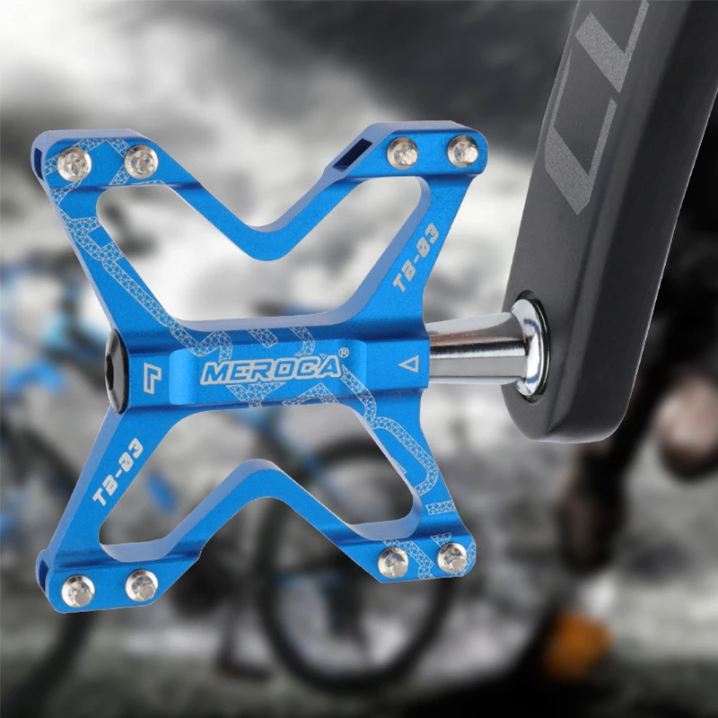 

MEROCA MTB Bicycle Pedal ultralight aluminum alloy Bearings pedal nonslip CNC folding bike pedal
