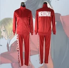Haikyuu Nekoma высокий пиджак + брюки Косплей Униформа Tetsurou Kuroo Kozume Kenma костюм комплект волейбольной команды Красная Спортивная форма