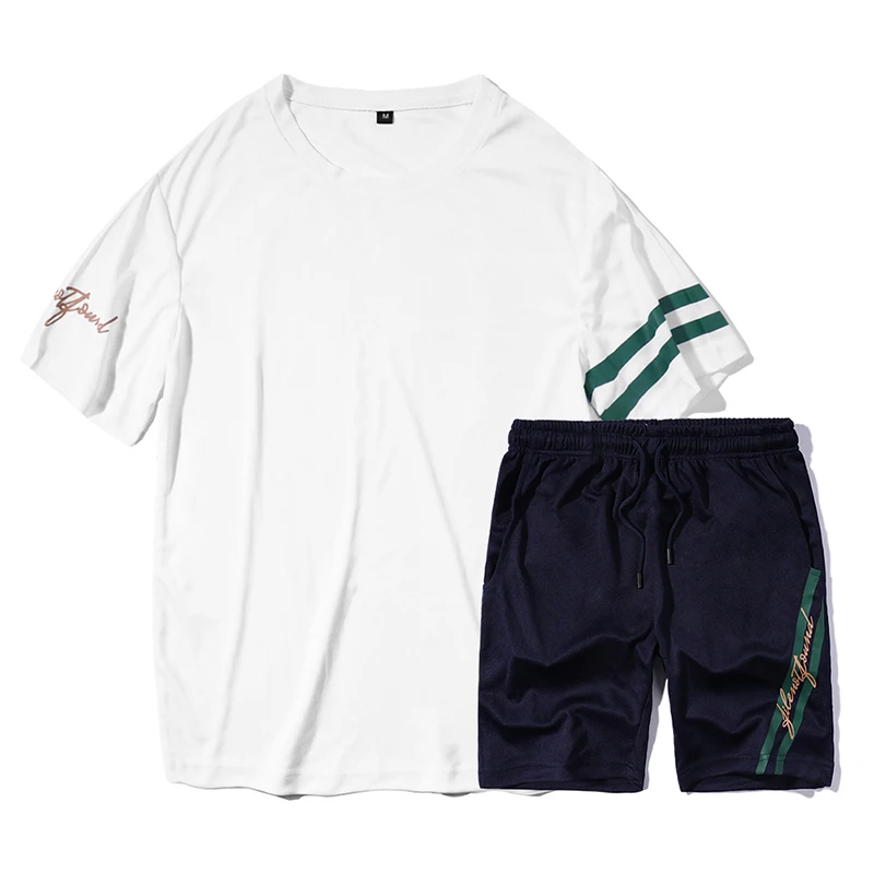 Мужские уличные комплекты из 2 предметов футболки + шорты мужские летние