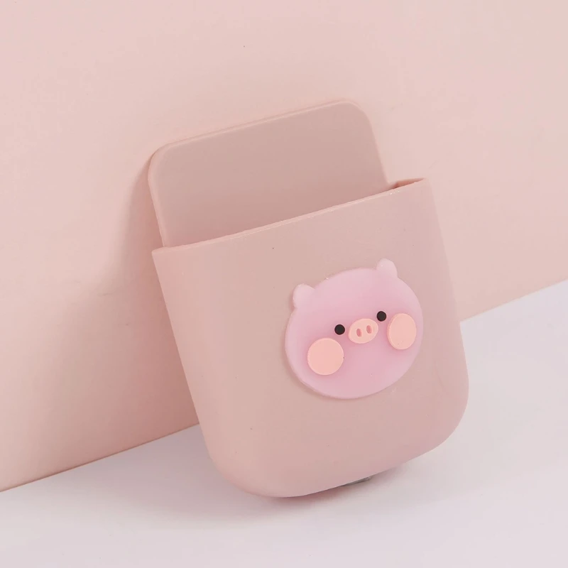 

Plastic Cartoon Wall Mounted Storage Box Remote Control Organizer Mobile Phone Plug Hanging Bracket Multifunctional Holder