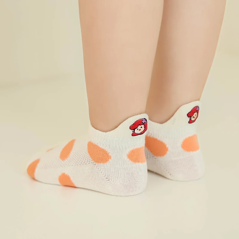 

Fashion Kids socks girls ins. boat-shaped Cotton boys mesh socks for Spring Summer pack dinosaur rainbow