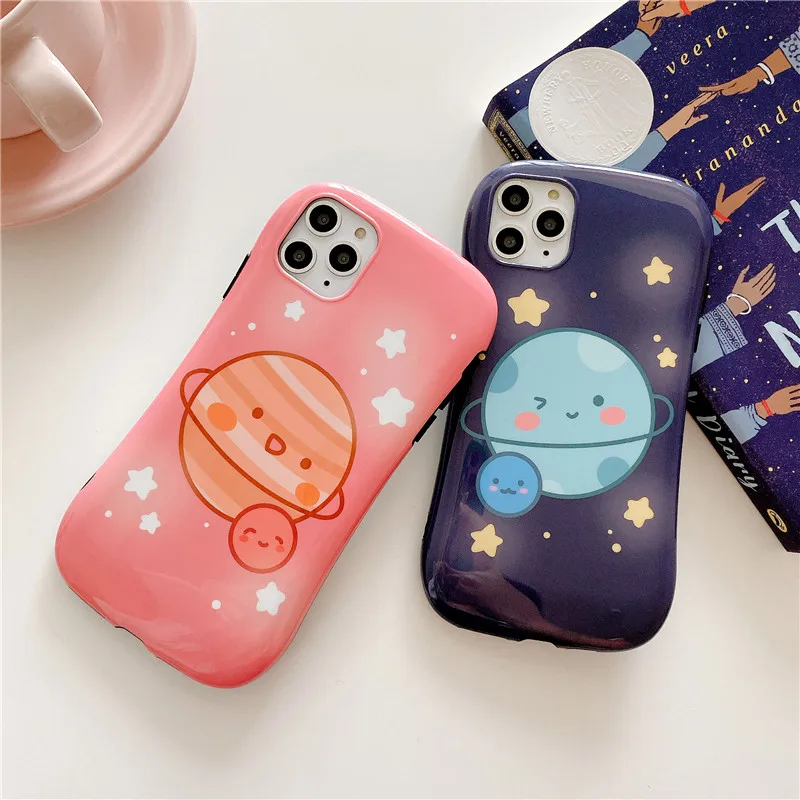 GYKZ мультяшный чехол для телефона с планетами и звездами iPhone X XR 11 Pro XS MAX 7 6 6s 8 Plus