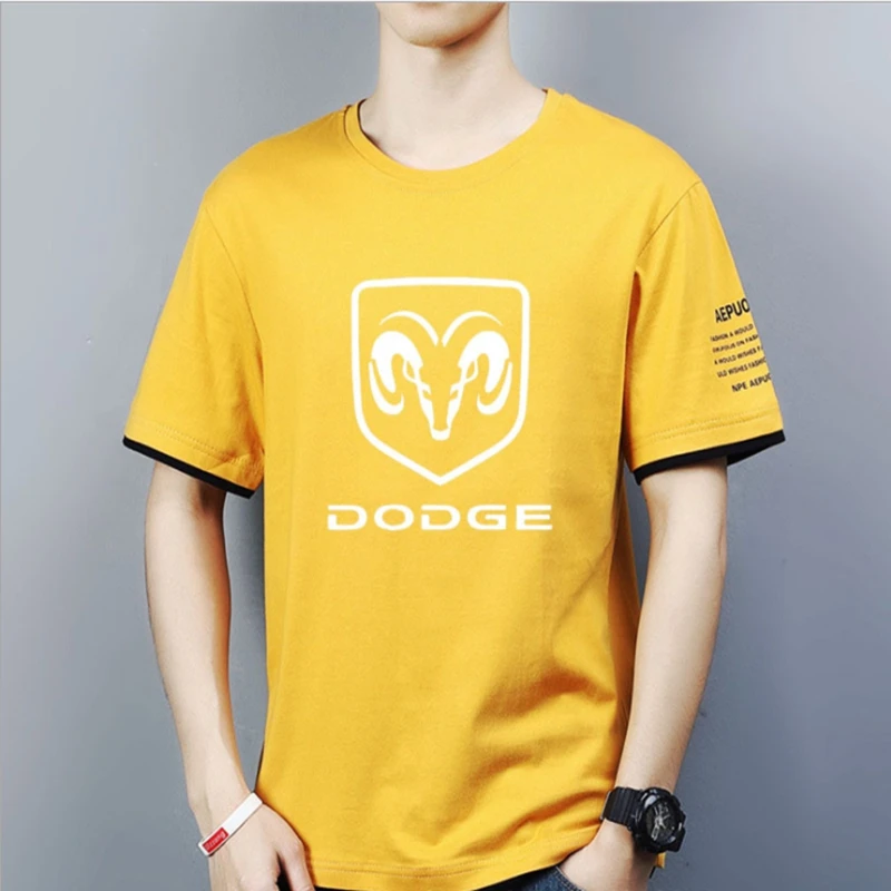 

NEW Mens Short Sleeve race DODGE motorcycle T-shirt Summer casual male solid colour Fashion HipHop Harajuku Men Clothe