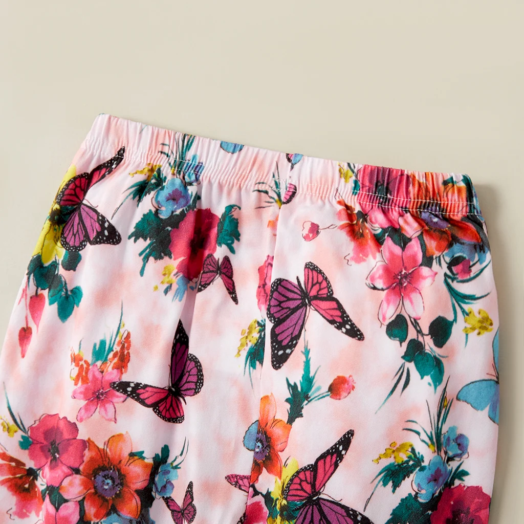 

PatPat Print Milk Silk Floral and Butterfly Leggings
