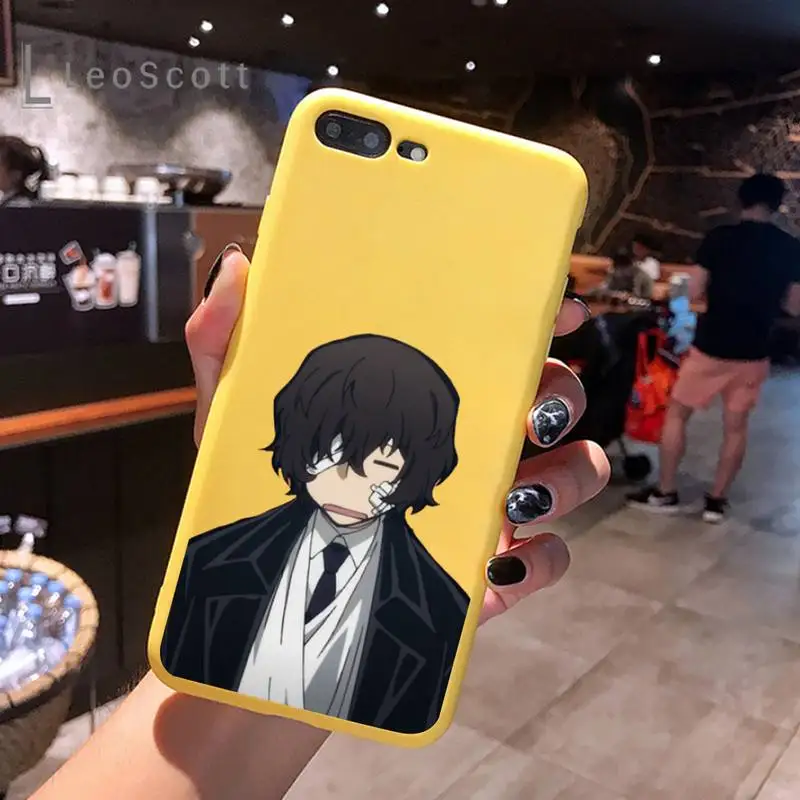 

Bungo Stray Dogs Phone Case Candy Color for iPhone 11 12 mini pro XS MAX 8 7 6 6S Plus X 5S SE 2020 XR