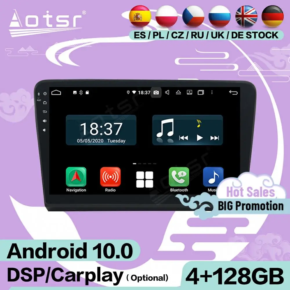 

Carplay Screen Multimedia Stereo Android 10 Player For VW Volkswagen BORA 2012 2013 2014 2015 GPS Audio Radio Receiver Head Unit
