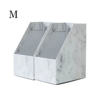 foldaway file holder marble newspaper box desk top organizer magazine bookend white corrugated paper office stationery l8pcs