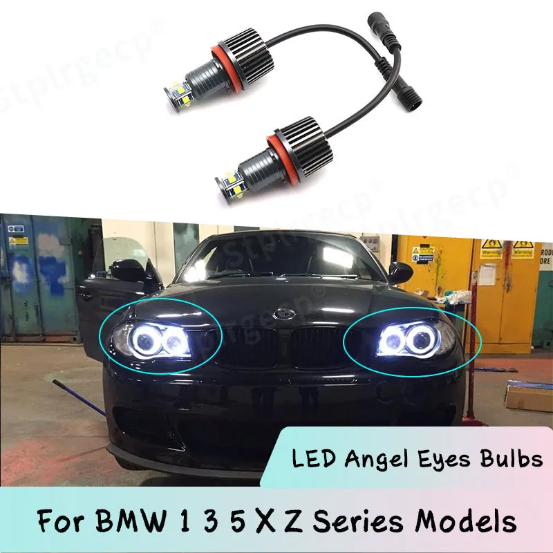 Для BMW 1 3 5 X Z серии 120 Вт светодиодный ные фары ангельские глазки лампы E81 E82 E87 E88 E90