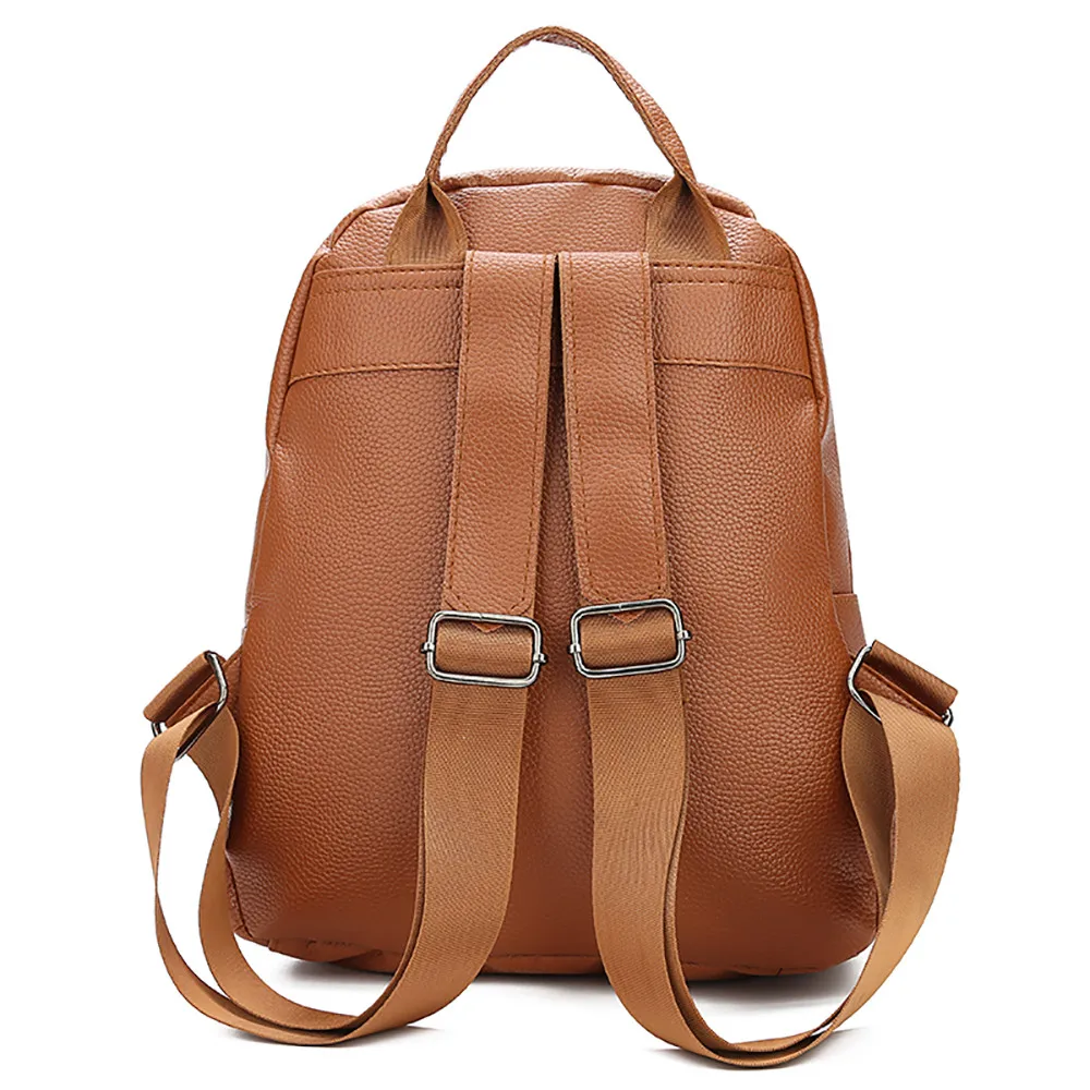

OCARDIAN School Backpack female backpack schoolbag Women Backpack Tide Wild Soft Leather Student Bag Simple Backpacks G0904#35