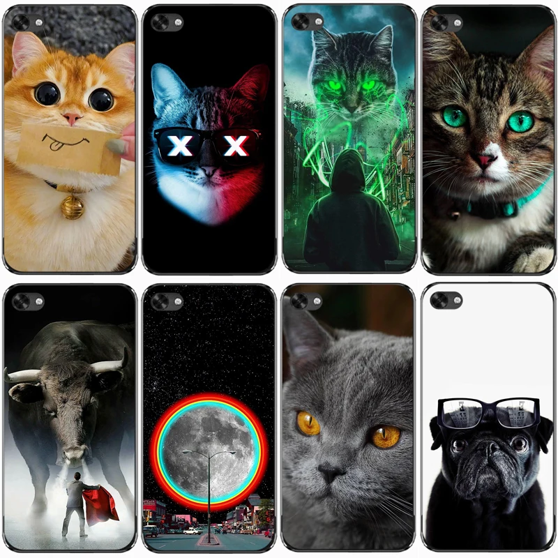 Мягкий силиконовый чехол с рисунком Розы и Волка для BQ 5010G точечный высшего