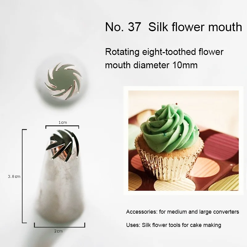 Набор кремов из нержавеющей стали с 8 зубцами набор для украшения рта розы