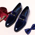 Туфли мужские классические из лакированной кожи, роскошные модные туфли-оксфорды для жениха, роскошная обувь в итальянском стиле, большие размеры, H293