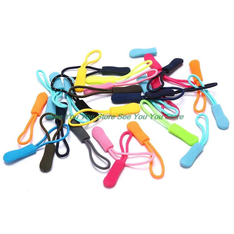 

20pcs Zipper Pull Puller End Fit Rope Tag Replacement Clip Broken Buckle Fixer Zip Cord Tab Travel Bag Suitcase Tent Backpack