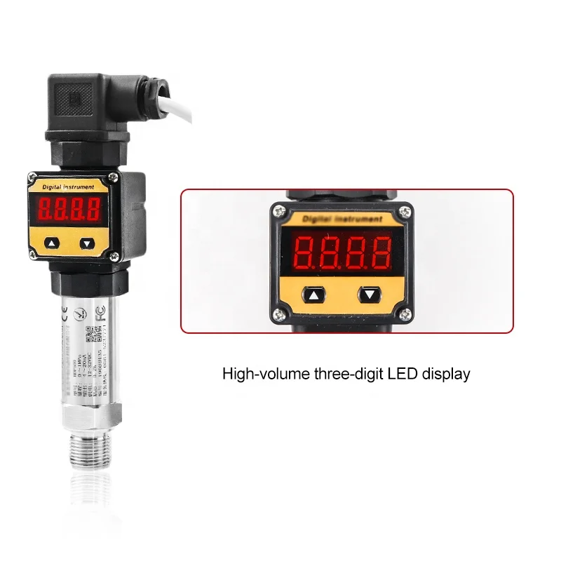 

small 4-20ma output exproof smart silicon resonant sensor pipe water pressure transmitter price with lcd display