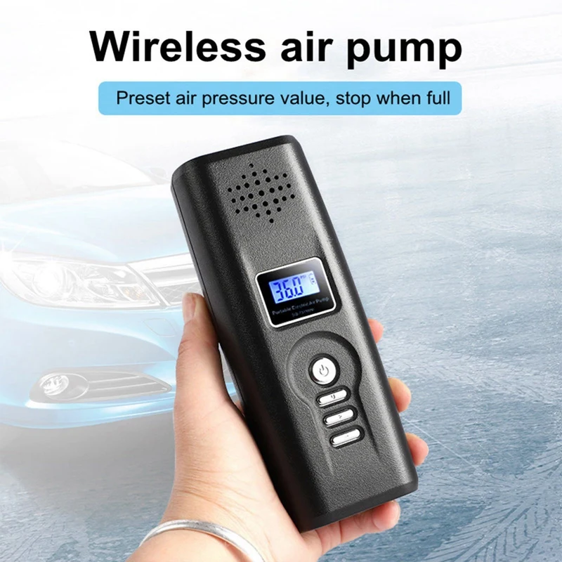 

2200MA Portable Car Lithium Battery Air Pump Intelligent Wireless Digital Display Tire Air Pump Phone Power Support