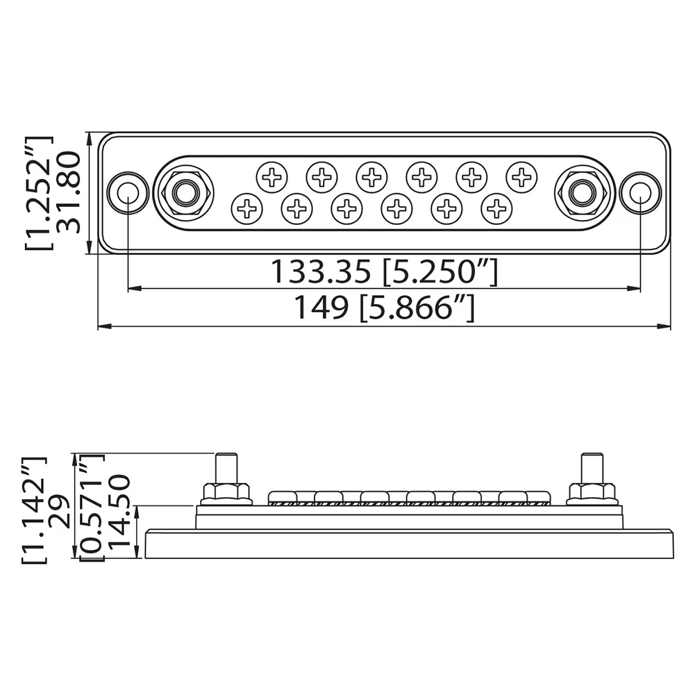 Шина для грузовика лодки RV 48V 100 150 Amp шинопровод Buss Barwith ясное прозрачное покрытие -