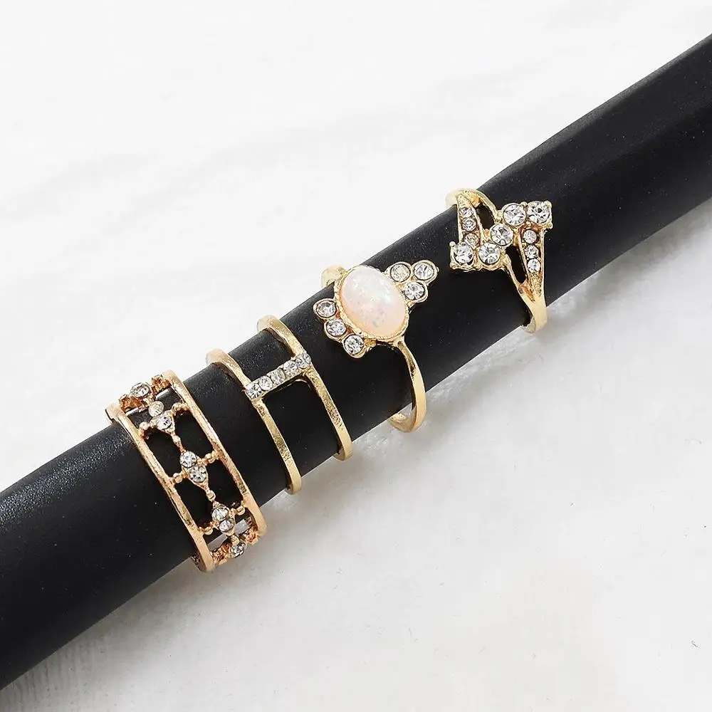 8 шт./компл. модное богемное винтажное цыганское кольцо на палец в винтажном стиле