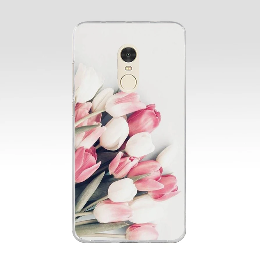 Чехол 116FG с рисунком пиона изящный Цветок Мягкий Силиконовый ТПУ чехол для