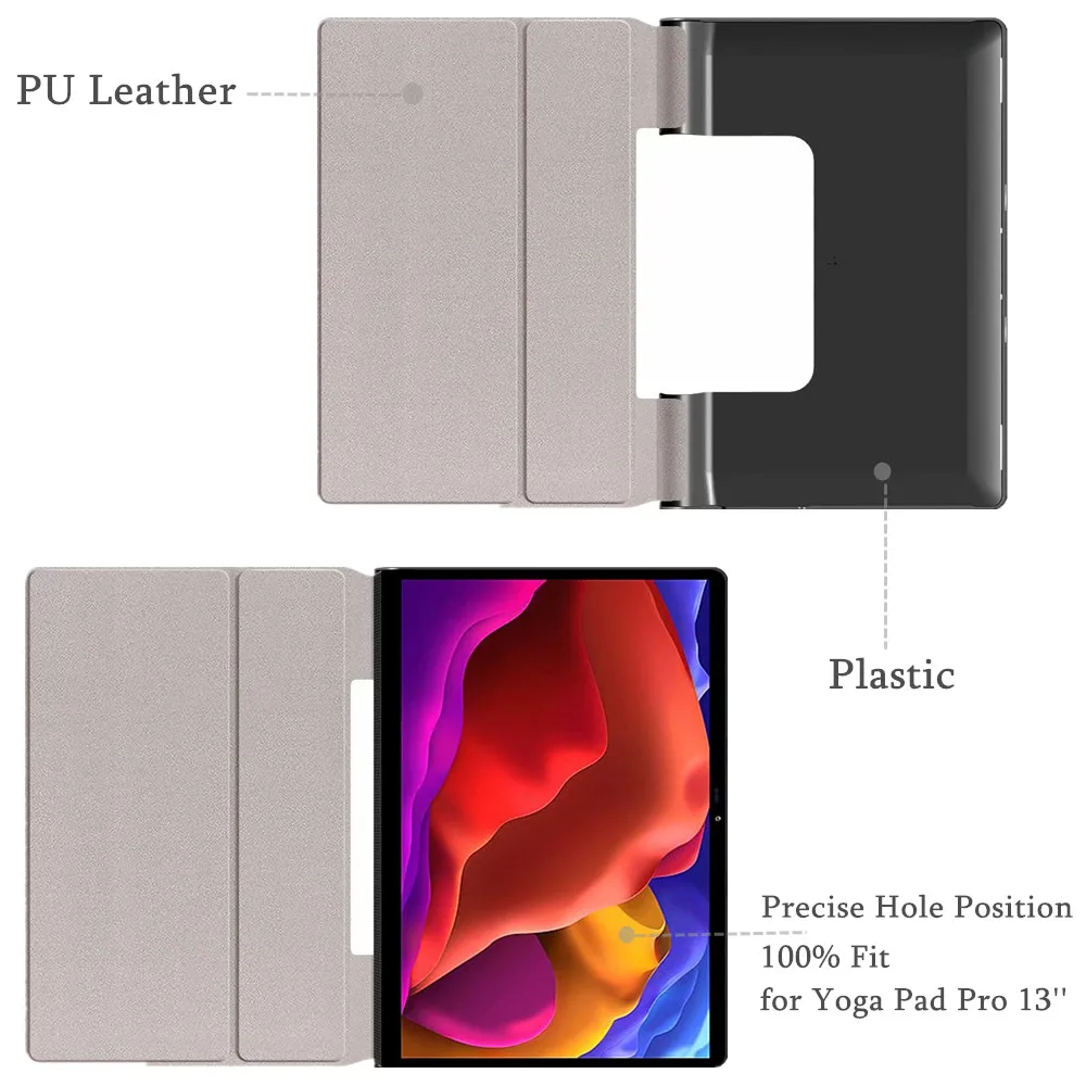 Чехол для Lenovo Yoga Pad Pro 13 дюймов складная подставка из искусственной кожи чехол Tab 3 |