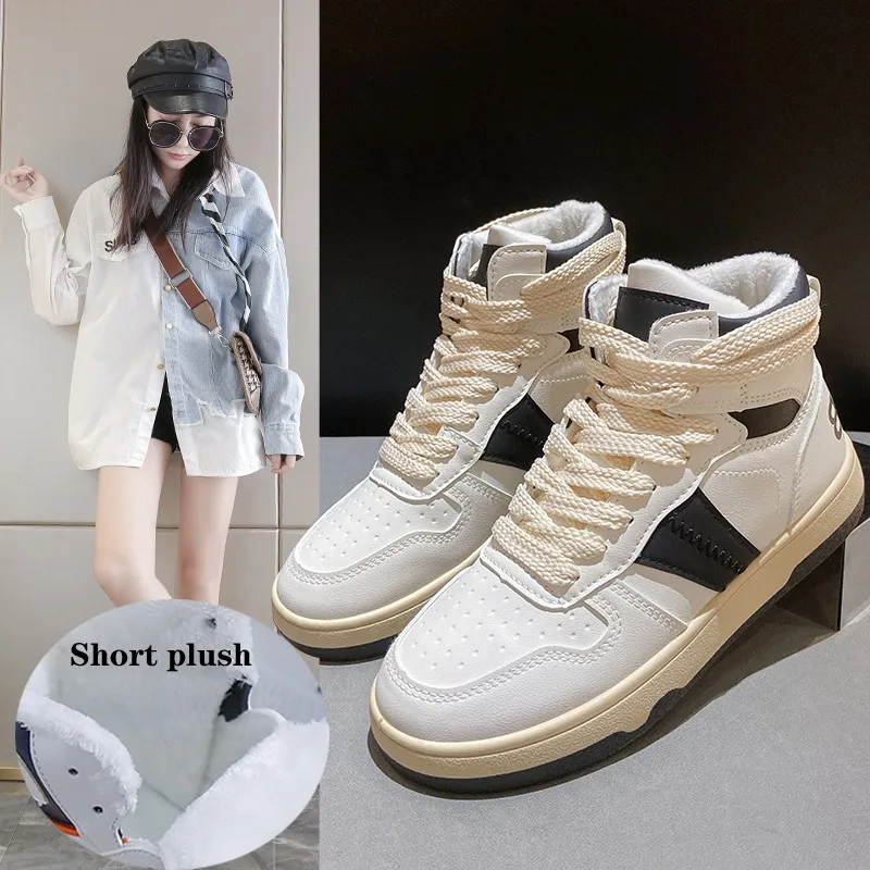 

зимняя обувь женская High-top Women Casual Flat Shoes Fashion Platform Shoes Jogging Shoes Sneakers Women's Winter Shoes 방한화2021