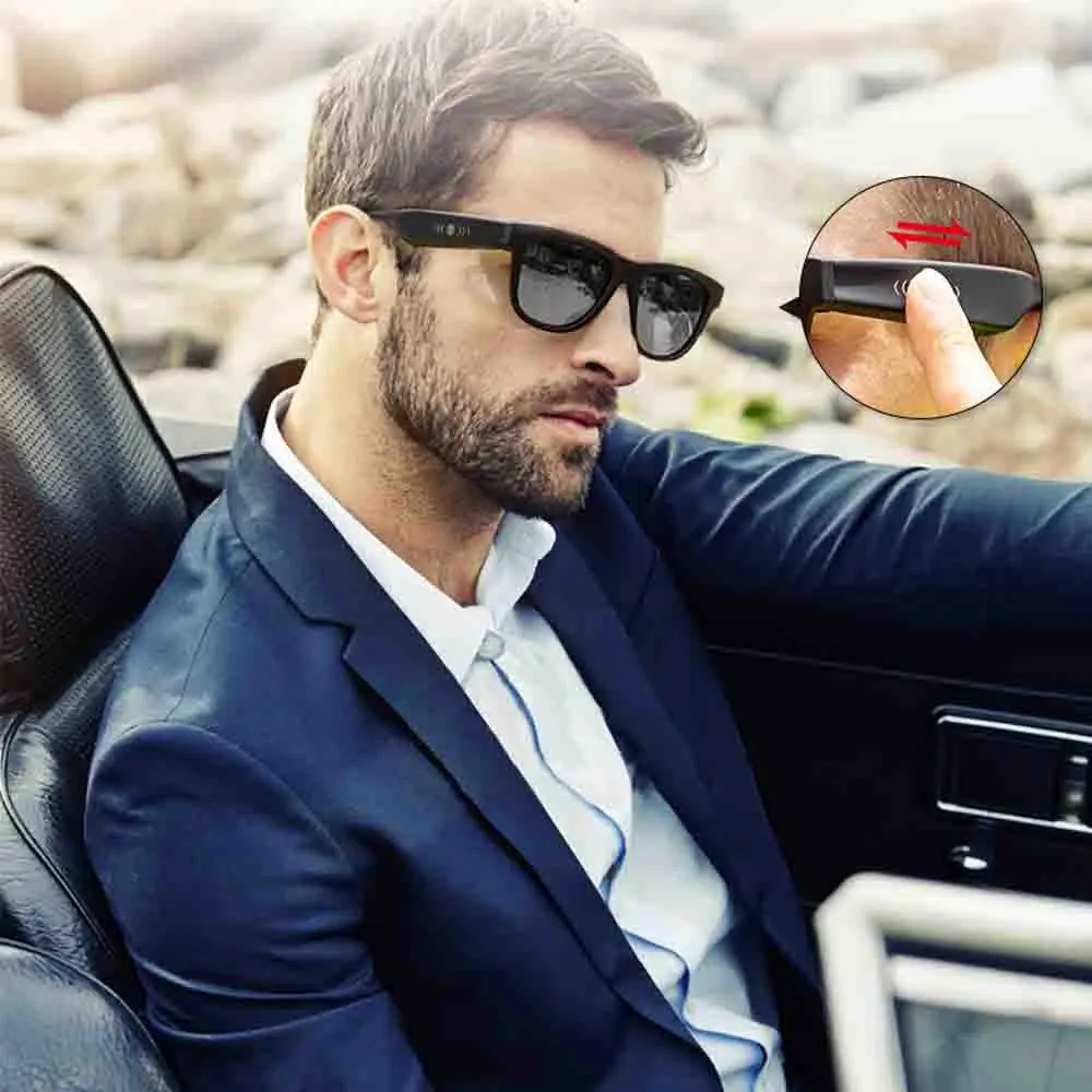 

Bluetooth Sunglasses Smart Sunglasses Audio Headsets Touch Control Handsfree Music-Call Driving Glasses
