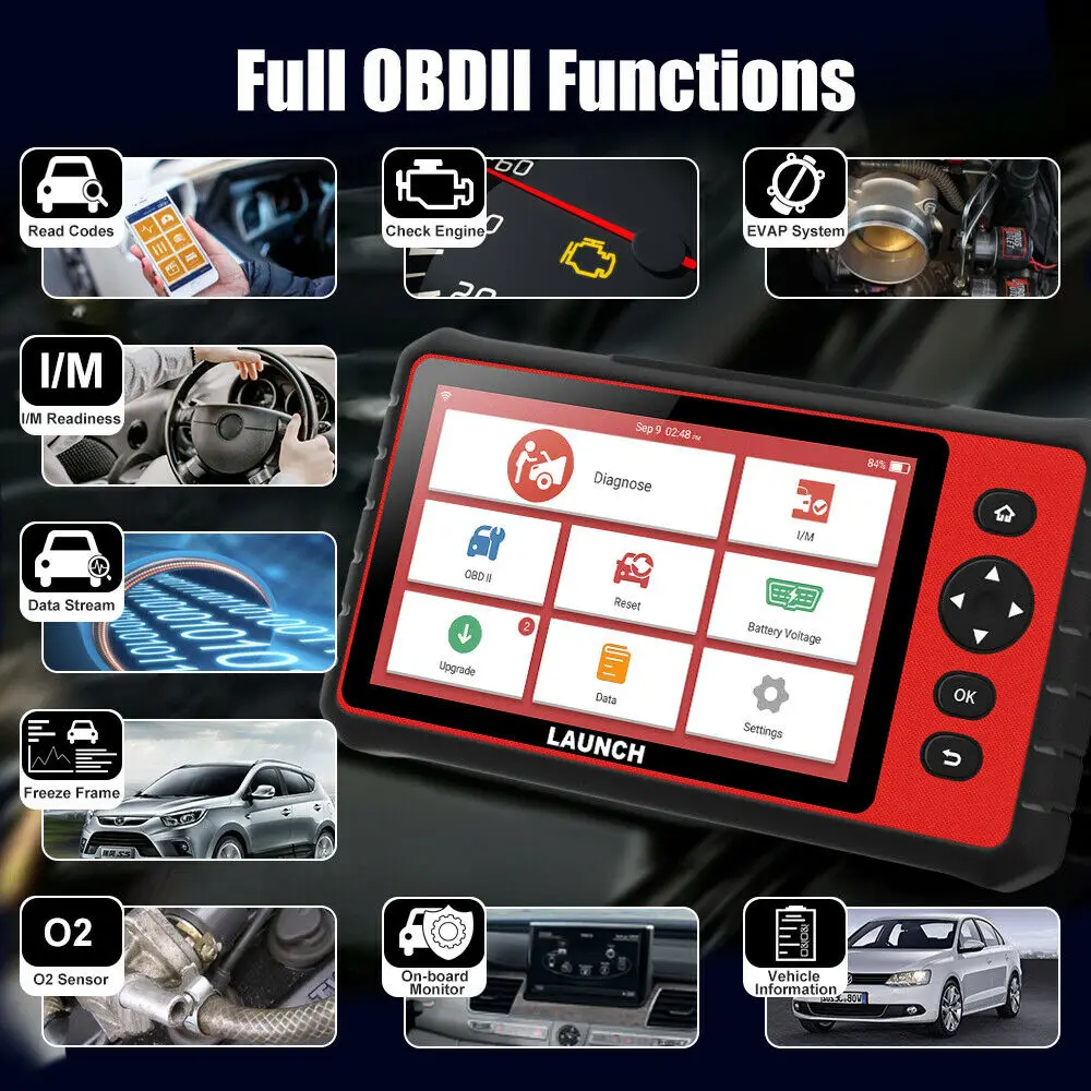 Автомобильный диагностический сканер LAUNCH CRP909 OBD2 Профессиональный OBD 2 подушек
