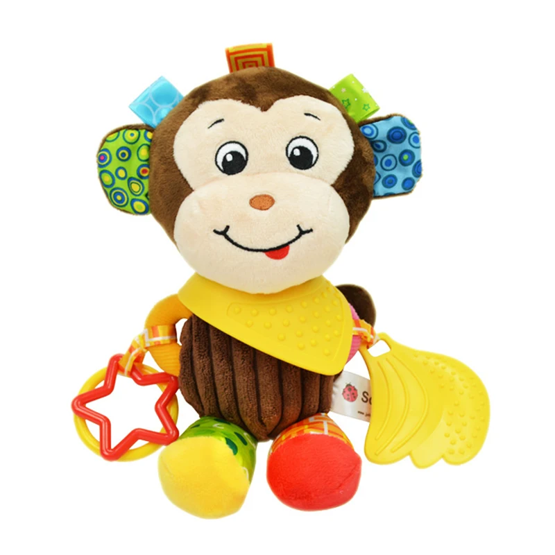 

Newborn Baby Toys 0-3 Years Old Cartoon Baby Plush Rattle Mobile Bell Toy Infant Toddler Early Educational Toys Plush Doll Toy