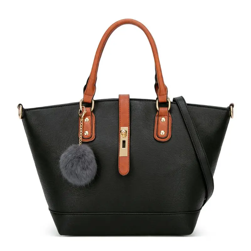 

Euramerican Style Women Satchel Shoulder Bag PU Leather Ladies Handbag for Party LX9F