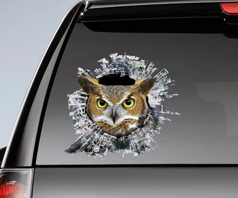 

2021 Owl window sticker , owl window decal, laptop sticker, funny decal, owl decal