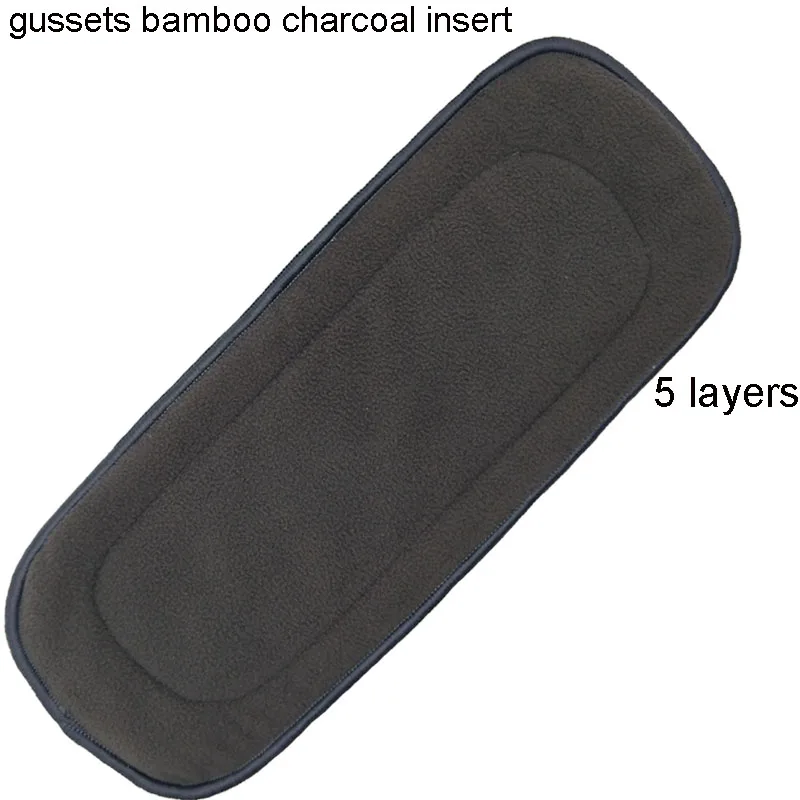 groove charcoal Многоразовые бамбуковые хлопковые вставки, детские тканевые пеленки, бамбуковые угольные вставки, пеленальные вкладыши, хлопковые вставки - Цвет: groove charcoal