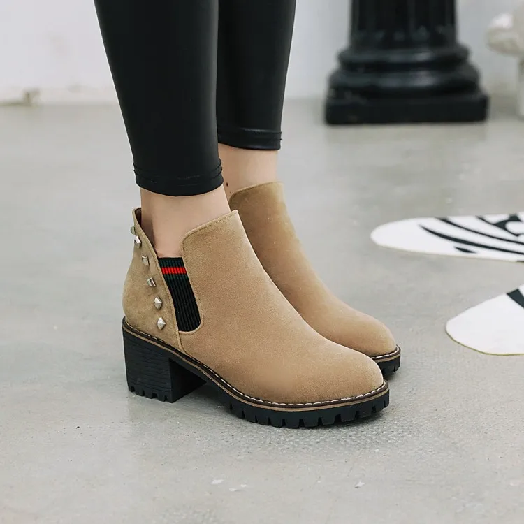 Большие размеры 9 10 11 Ботинки Женская обувь Женские ботильоны ботинки зимняя