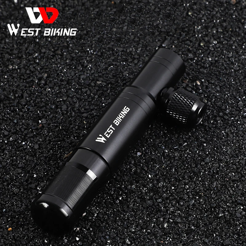 

WEST BIKING 2 In 1 Mini Bike Pump CO2 Inflator Bicycle Tubeless Tire Repair Tool Presta & Schrader Valve MTB Cycling Air Pump