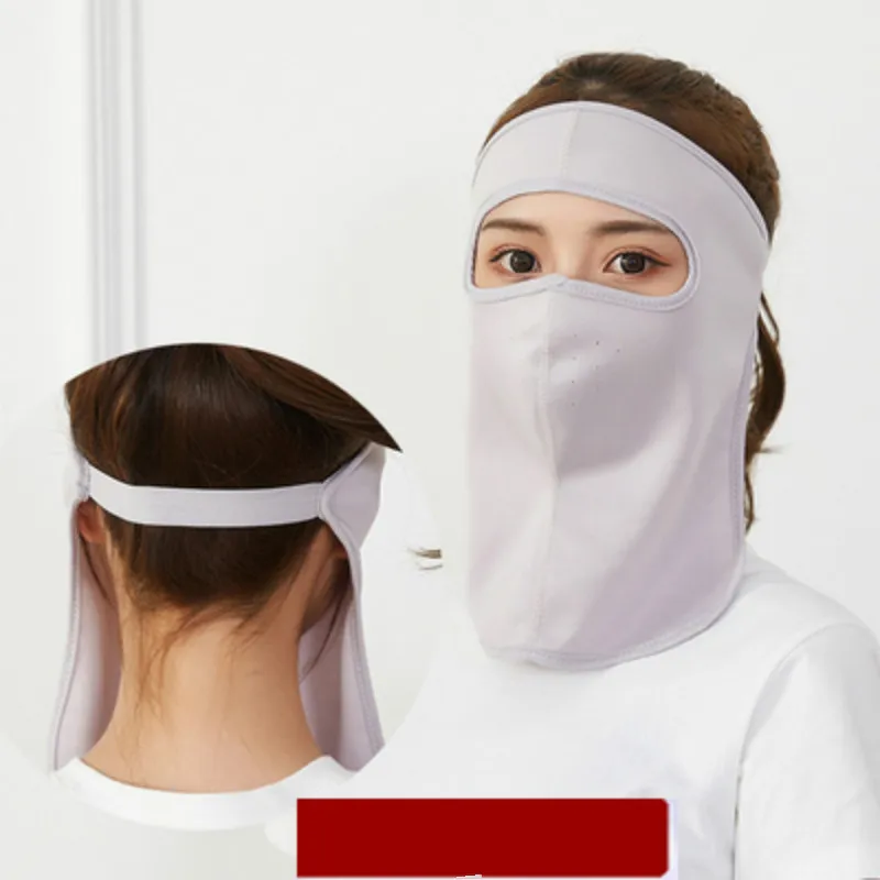 Женская тонкая дышащая Солнцезащитная маска из вискозы летняя на все лицо с