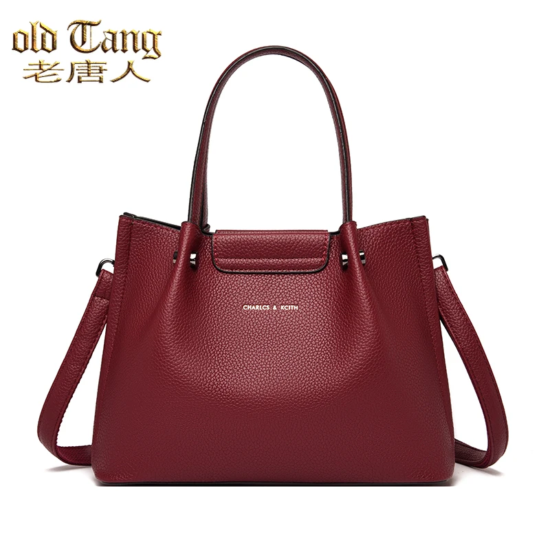 

Retro Leather Women's Handbags High Quality Shoulder Bags for Women 2021 Large Capacity Tote Famous Brand Crossbody Bag Bolsos