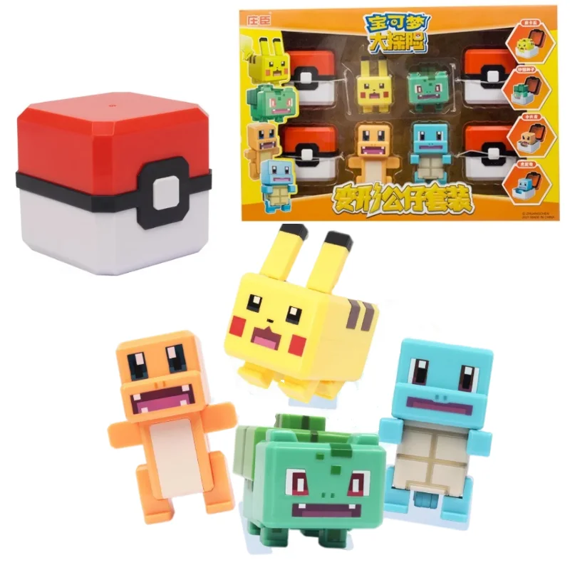

New Pokémon Quest Kawaii Anime Cute PikachuCharmander Squirtle Bulbasaur PokeBall Funny Christmas Gift Children's Toys