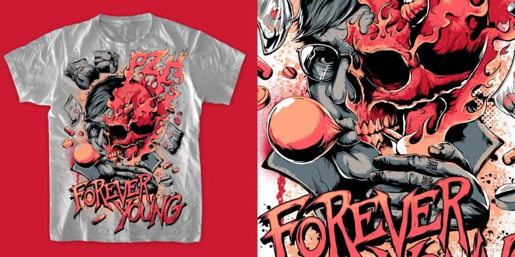 Футболка мужская короткая в этническом стиле винтажная Модная рубашка с