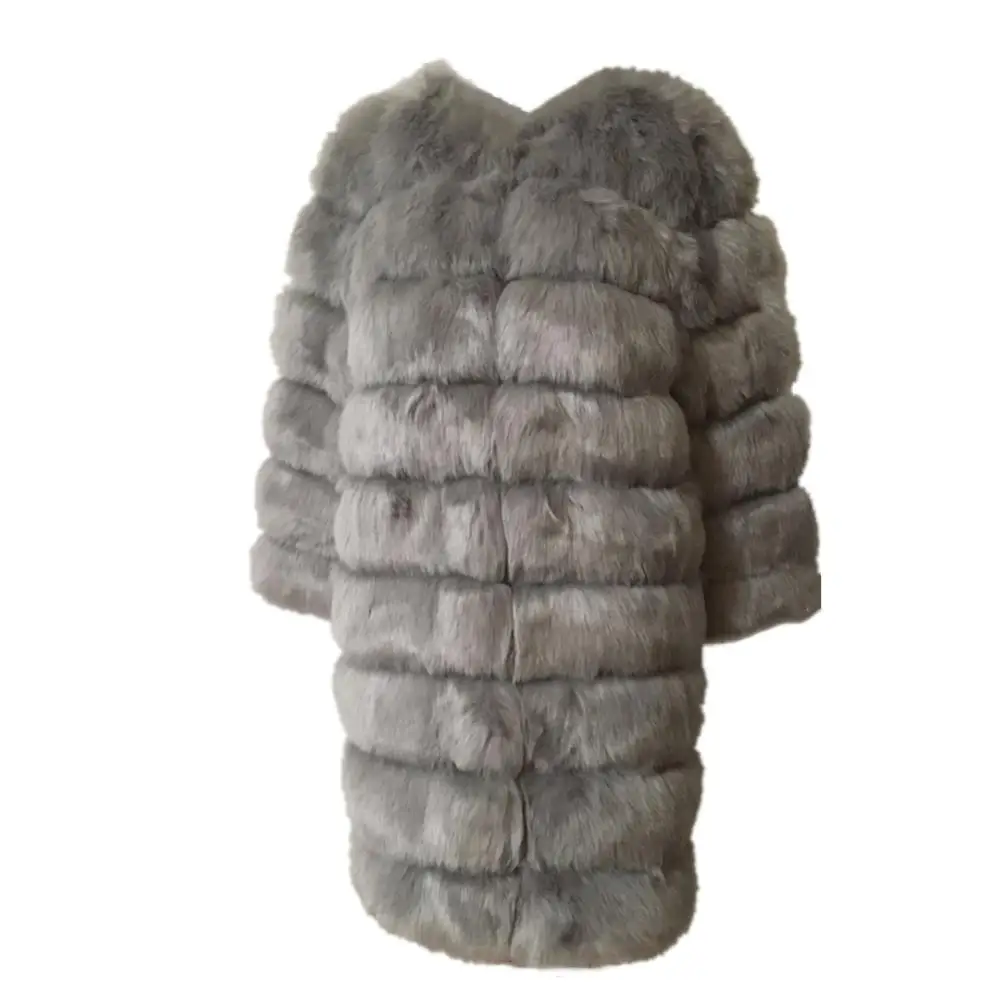 Женское пушистое длинное пальто Lisa Colly черно белое из искусственного меха теплая