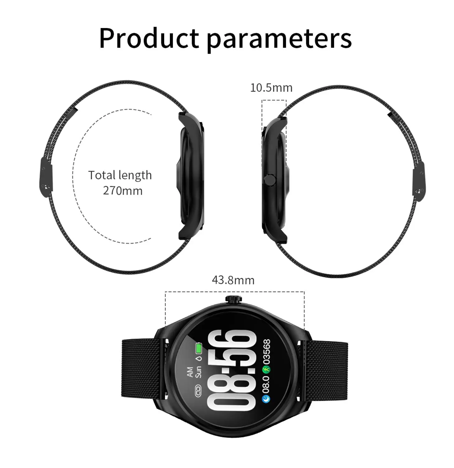 S3 bluetooth фитнес-часы Смарт-браслет IP68 Водонепроницаемый cinturino фитнес-трекер cicret