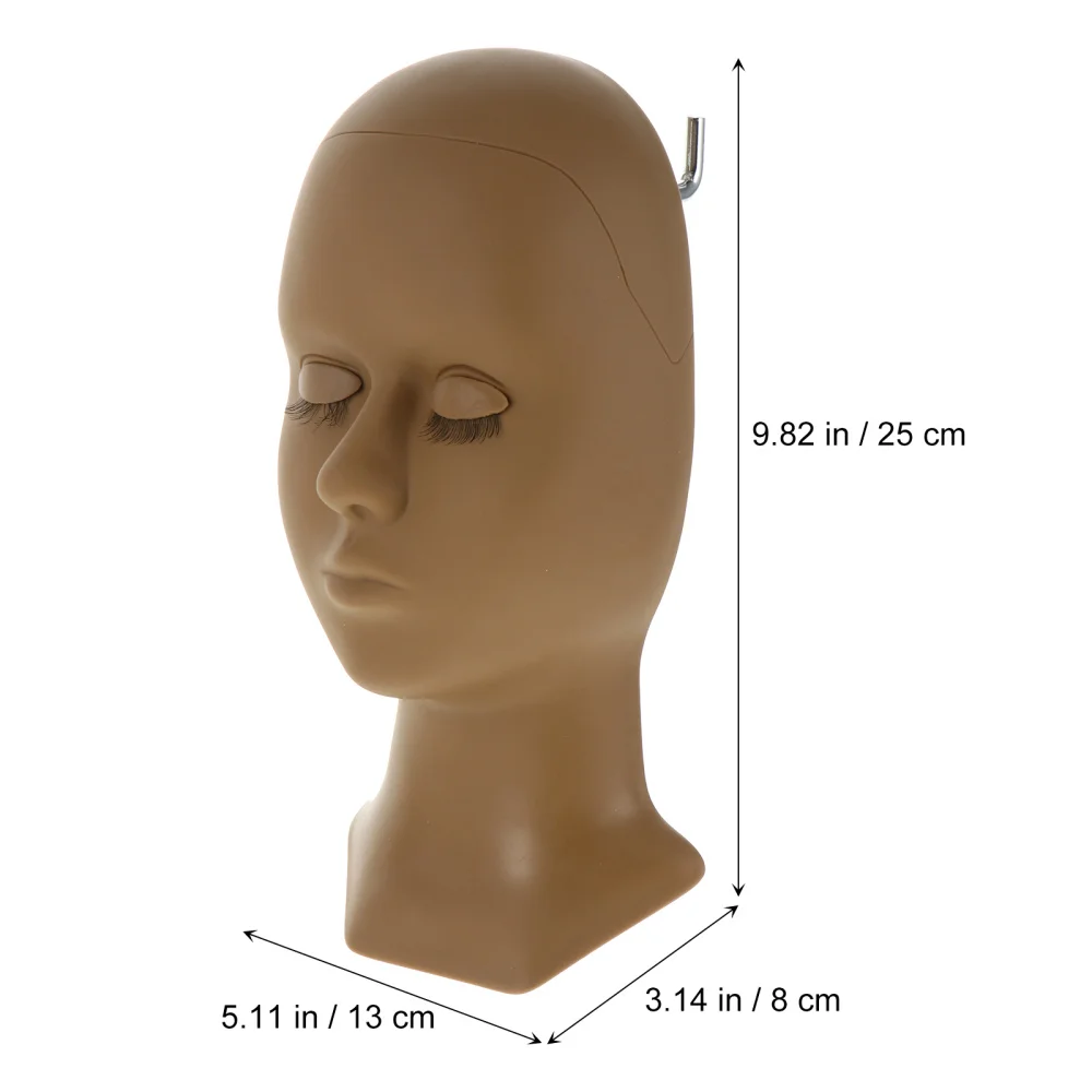

Eyelash Extension Mannequin Head with 6 Replacement Eyelid for Practice Learning