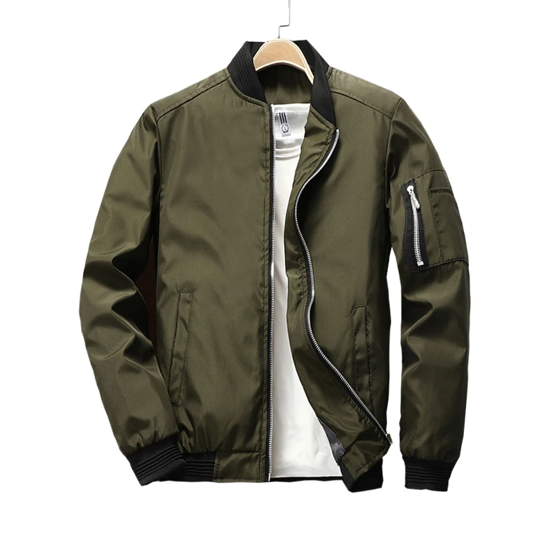 

2021 New Jacket Loose Men's Bomber Jacket Men's Casual Jacket Hip-Hop Baseball Collar Fashion Jacket Smooth Jacket Streetwear