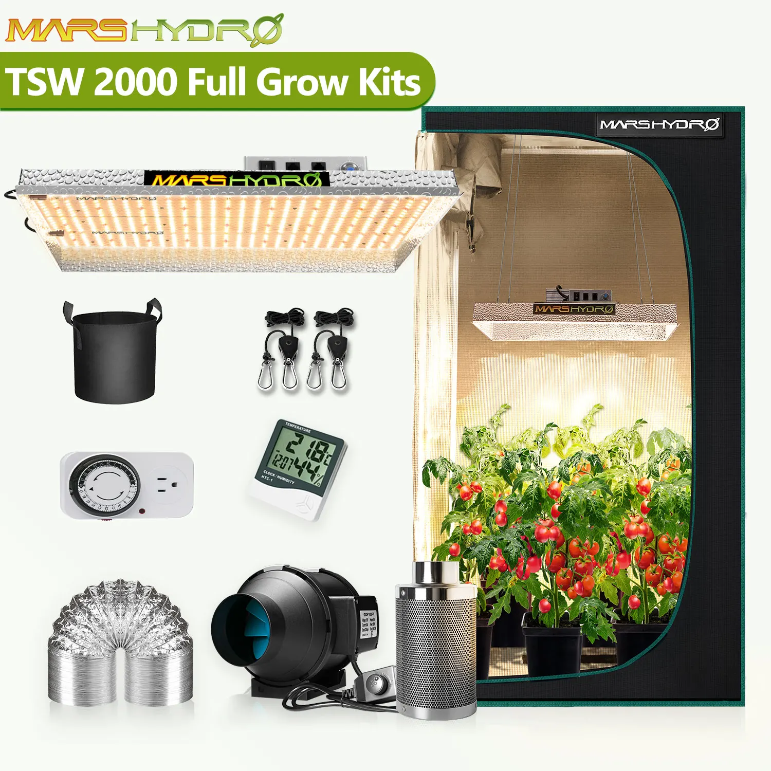 Mars Hydro TSW 2000W светодиодный светильник полный спектр лампы Вег цветок растение