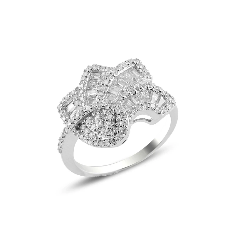 

Silverlina Silver Zircon Stone Ring