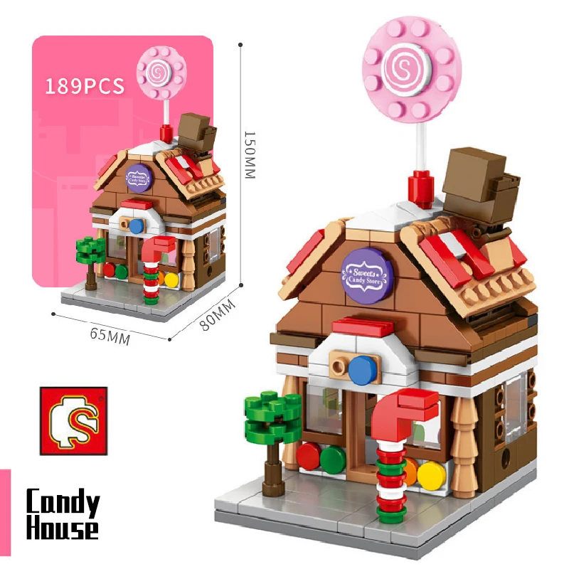 

SEMBO Architecture Ciyt Road Plate Baseplate Street View Building Blocks Shop House Model Brick Toys for children Creator