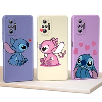 super cute stitch love for xiaomi redmi note 9 9s 9t 8 8t 7 7s 6 5 11 10 10s 10t pro max plus 5g liquid silicone phone case