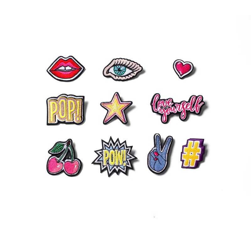 Милые японские Мультяшные Броши с вышивкой модные сотни совпадающих булавок