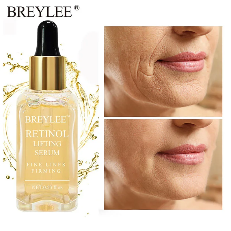 

BREYLEE Retinol Serum Anti-Aging Lifting Firming Collagen Facial Essence Remove Wrinkles Relieve Fine Lines Repair Tighten Skin