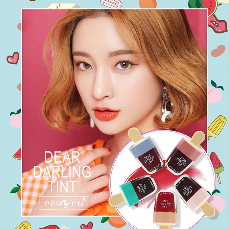 5 шт. губная помада для мороженого долговечная Водонепроницаемая антипригарная