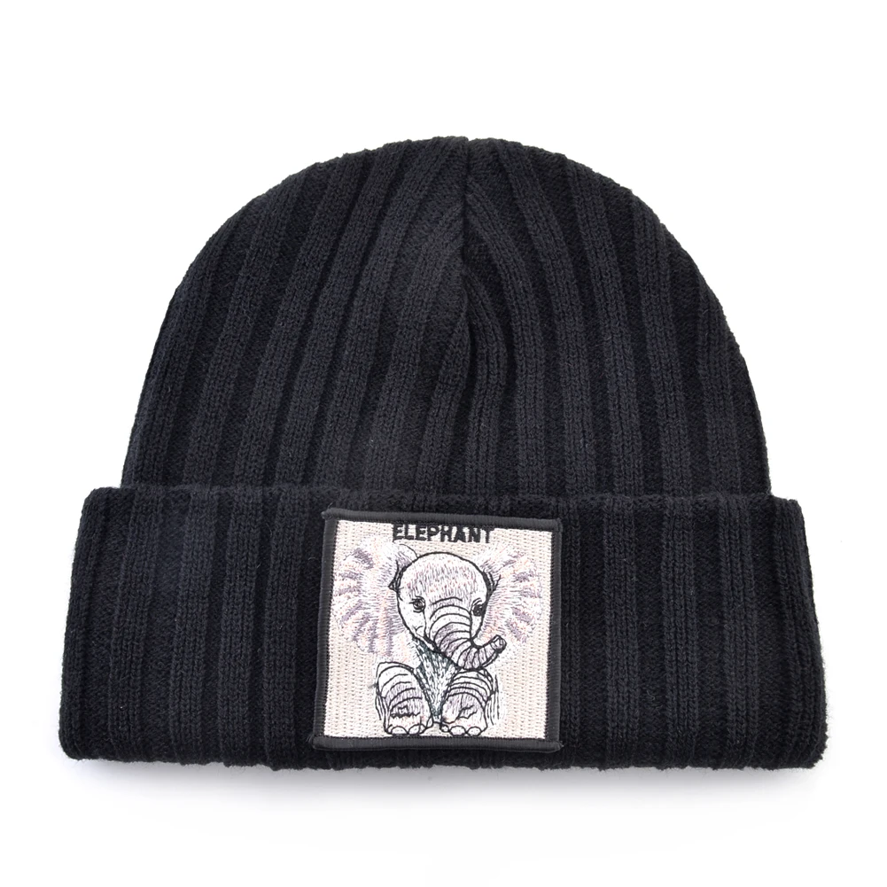 Уличная одежда шапочки мужские вязаные шерстяные шапки с вышивкой модные хип-хоп